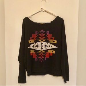 Patterned black sweater